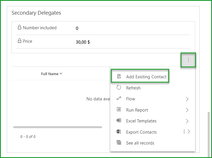 Add Secondary Delegate