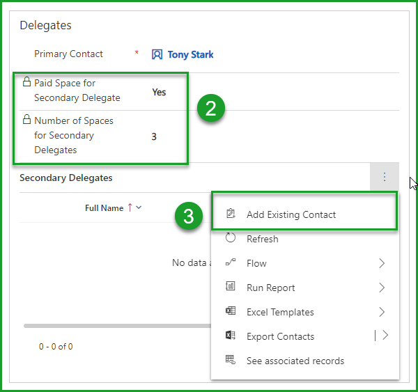 Add Secondary Delegate