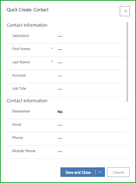 Create delegate form