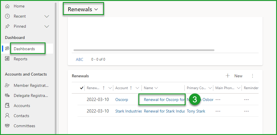 Consult the Dashboard