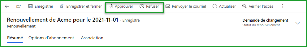 Approuver ou Refuser