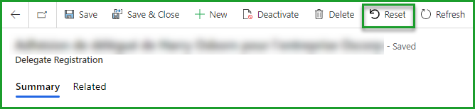 Reset delegate registration