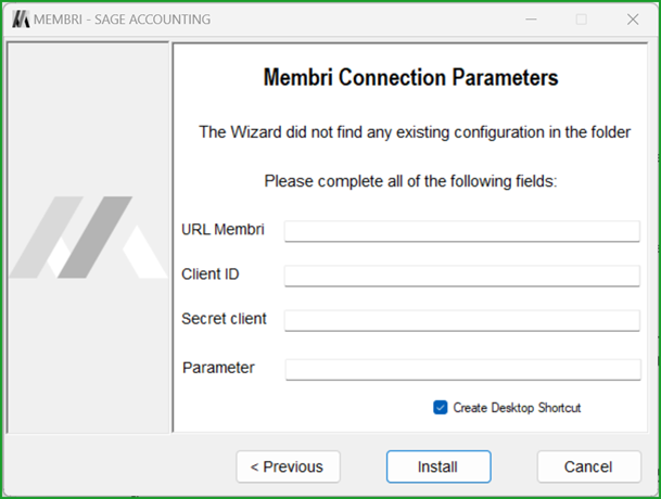Sage Accounting Membri Settings