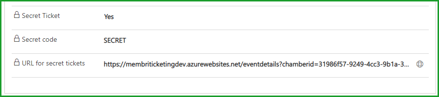 Create a secret ticket