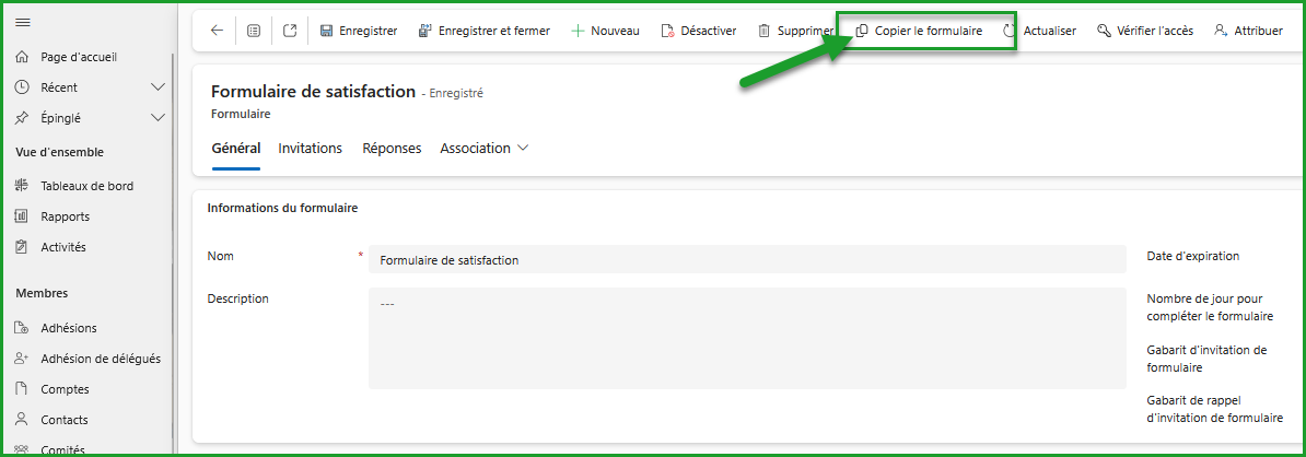 Copier un formulaire