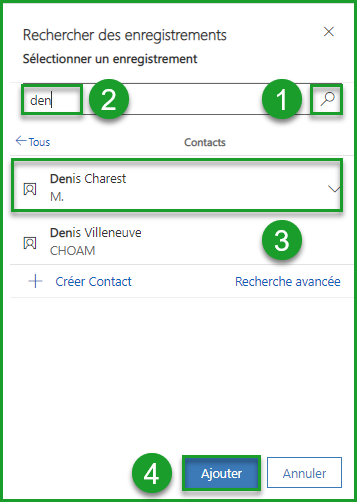 Ajouter un délégué secondaire existant