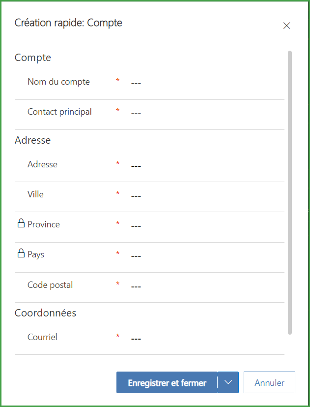 Créer une adhésion de compte