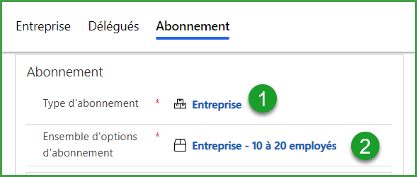 Définir l'abonnment