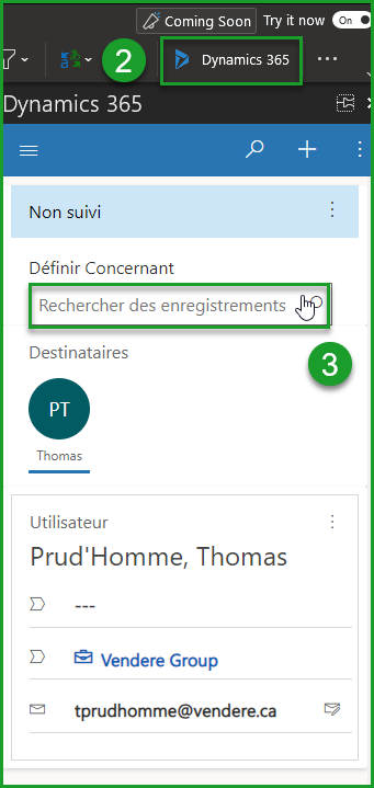 Synchroniser dans le CRM