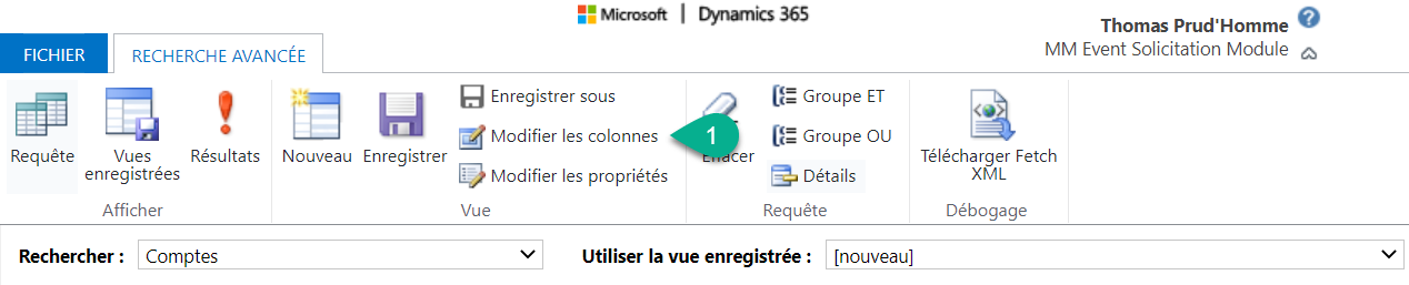Modifier les colonnes