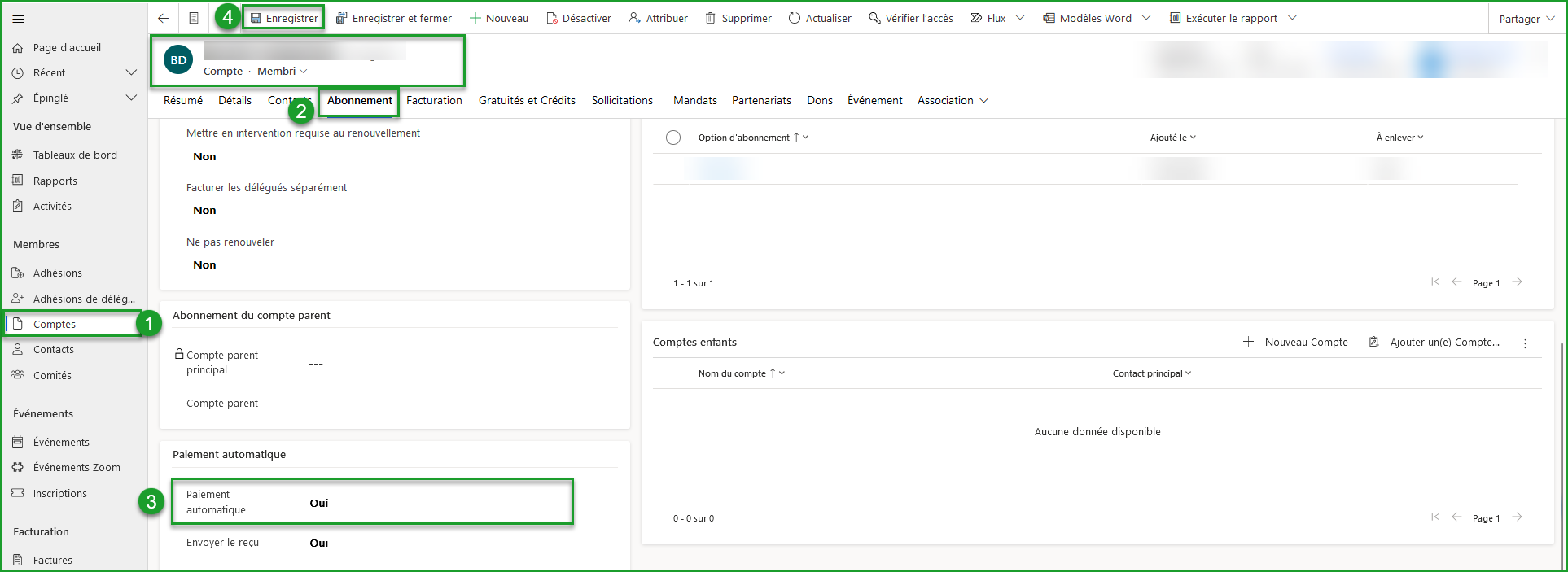 Gabarit de courriel pour les reçus