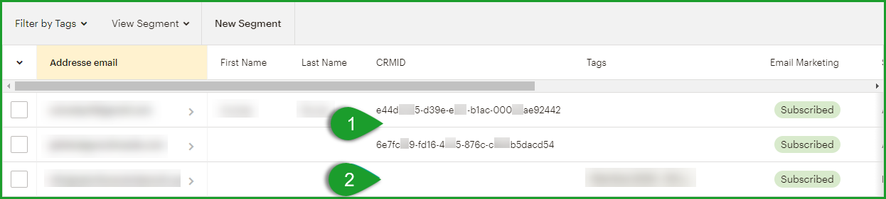 Synchronisez un contact